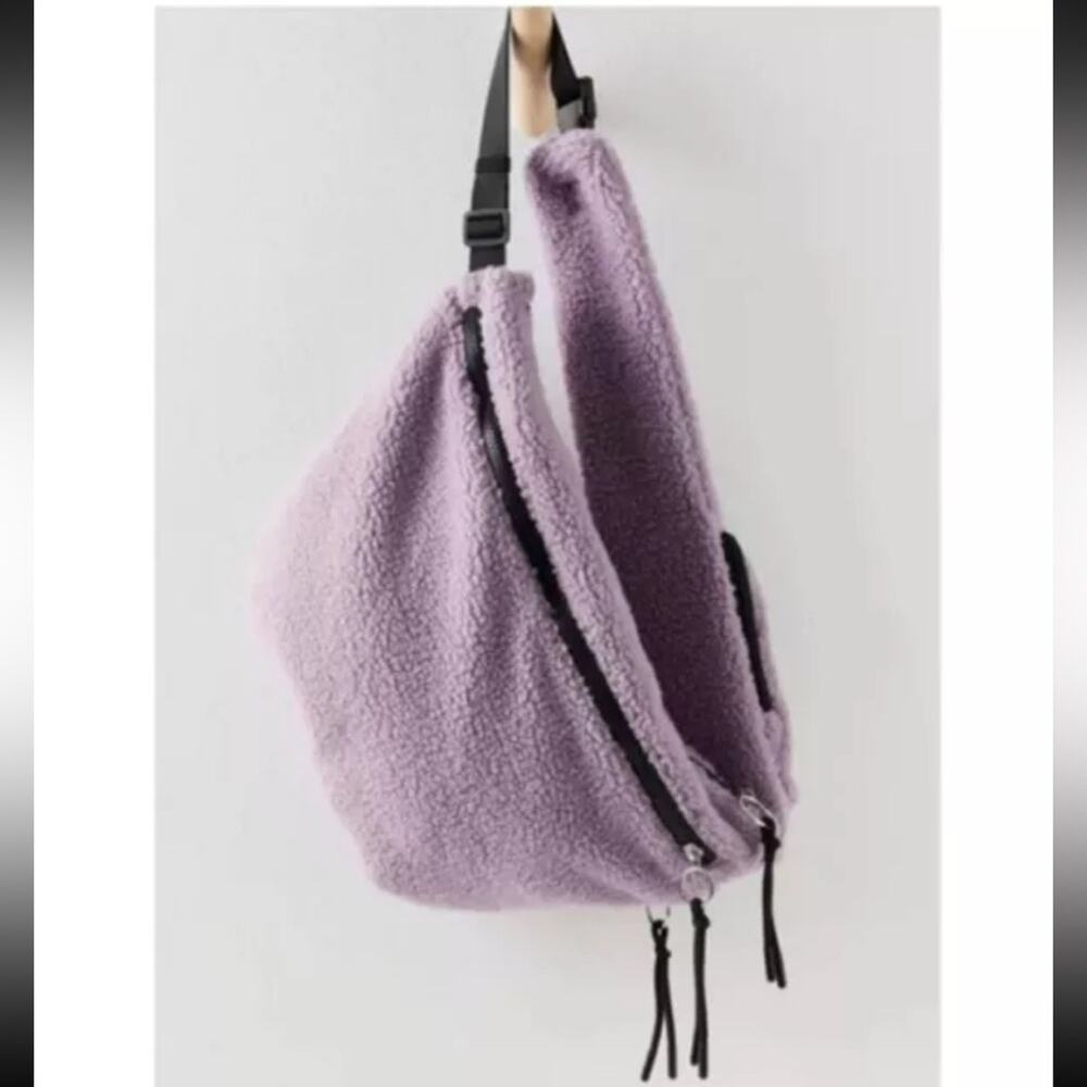 Free People Movement Overachiever Sherpa Sling Bag Purple Lavender Lilac NWT